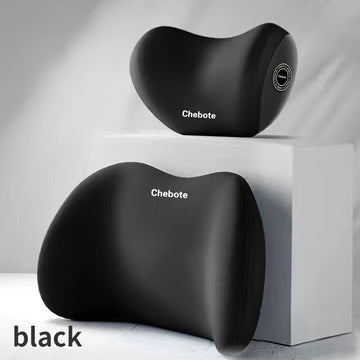 Juego de 2 Almohadas Ergonómicas para Soporte del Cuello y Lomos en el Asiento del Coche - Soporte Cervical de Esponja Ajustable con Almohada de Respaldo para Viajes Largos - Accesorios Cómodos para Viajar, Reduce la Incomodidad, Fibra de Poliéster Tejid