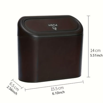 Bote de Basura Colgante Compacto para Puerta de Coche con Tapa - A Prueba de Fugas y Agua, Incluye 1 Rollo de Bolsas de Basura, Solución de Almacenamiento Versátil para el Hogar y el Vehículo