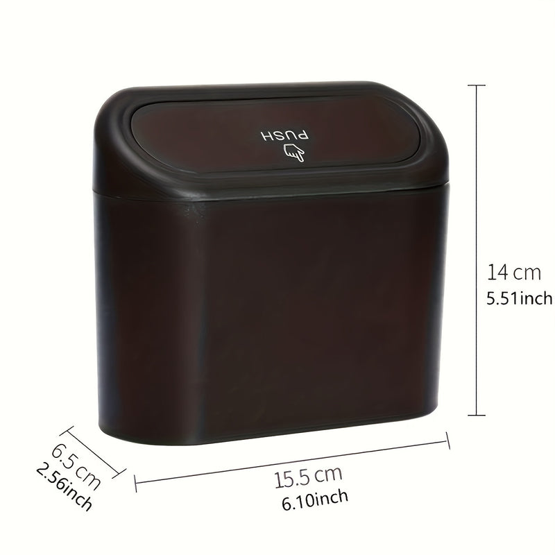 Bote de Basura Colgante Compacto para Puerta de Coche con Tapa - A Prueba de Fugas y Agua, Incluye 1 Rollo de Bolsas de Basura, Solución de Almacenamiento Versátil para el Hogar y el Vehículo
