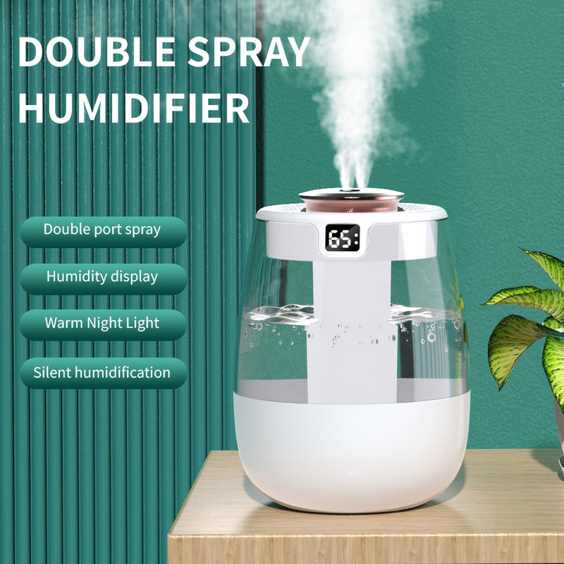 Humidificador ultrasilencioso con gran capacidad y USB, ideal para dormitorio y oficina