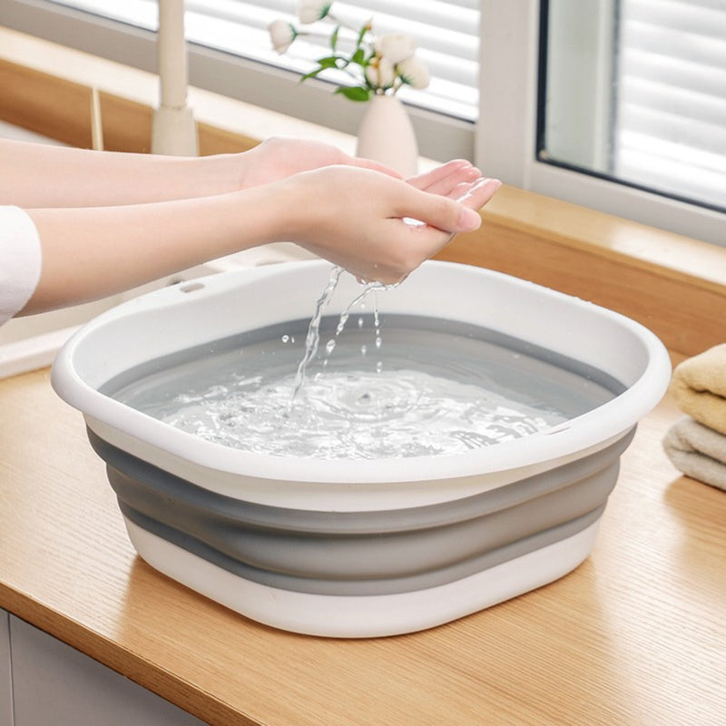 3 Tamaños - Fregadero Plegable, Lavabo, Bañera de Pies, Lavabo Plegable Portátil para el Hogar, Dormitorio y Camping, Lavabo de Viaje Multifuncional, Baño de Pies y Lavado de Camperos, Ahorro de Espacio, Suministros de Baño