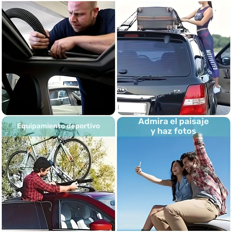 Gancho Plegable para Puerta de Coche, Escalón Multifuncional Universal con Cierre y Pedal de Aluminio para Techo del Auto - Accesorios de Seguridad