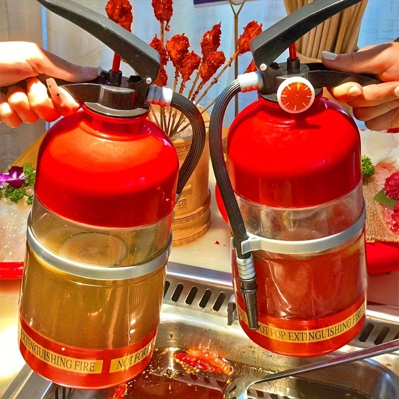 Dispensador de Cerveza Acrílico de Gran Capacidad 1pc - Diseño Único de Extintor de Incendios con Copa de Agua, Perfecto para Fiestas, Bares y Restaurantes