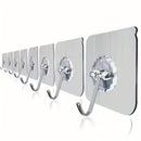 10/7 ganchos adhesivos resistentes para cocina, soporte de pared para baño con ventosas sin taladro, ganchos multifuncionales para toallas y almacenamiento, diseño elegante de metal para cocinas y baños modernos, ganchos utilitarios