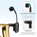 Micrófono Inalámbrico para Instrumentos, Sistema de Micrófono Inalámbrico UHF para Saxofón, Trompetas, Clarinete, Violonchelo - Receptor y Transmisor