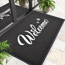Alfombra de Bienvenida para Puerta, Antideslizante y Resistente para Exteriores e Interiores, Alfombra para Entrada Principal, Fácil de Limpiar, Negra