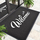 Alfombra de Bienvenida para Puerta, Antideslizante y Resistente para Exteriores e Interiores, Alfombra para Entrada Principal, Fácil de Limpiar, Negra