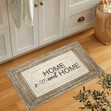 1 alfombra de bienvenida "Hogar dulce hogar", antideslizante para entrada, dormitorio, cocina, lavandería o baño, decoración navideña para el hogar