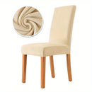 1, 2 o 4 fundas de silla de terciopelo elástico de lujo - Duraderas, resistentes al desgaste, súper suaves, aptas para mascotas, estilo contemporáneo, tela elástica y diseño moderno, ideales para hogar, hotel o restaurante