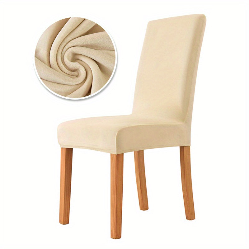 1, 2 o 4 fundas de silla de terciopelo elástico de lujo - Duraderas, resistentes al desgaste, súper suaves, aptas para mascotas, estilo contemporáneo, tela elástica y diseño moderno, ideales para hogar, hotel o restaurante