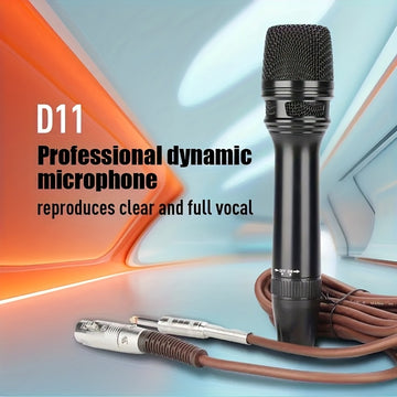 Micrófono dinámico de metal con cable de 5 metros, profesional, de mano, en forma de corazón, de un solo sentido, con interruptor, cable de 5 metros, para actuaciones en vivo y grabaciones, KTV.
