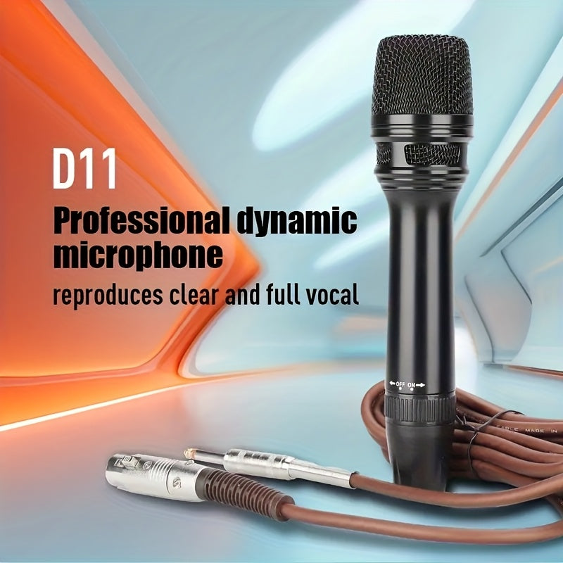 Micrófono dinámico de metal con cable de 5 metros, profesional, de mano, en forma de corazón, de un solo sentido, con interruptor, cable de 5 metros, para actuaciones en vivo y grabaciones, KTV.