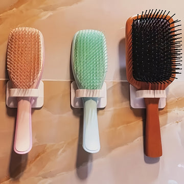 1 Pieza, Soporte De Pared Para Botella De Spray, Gancho De Peine Adhesivo Fuerte, Soporte De Paraguas, Soporte De Peine Para Baño, Accesorios De Baño