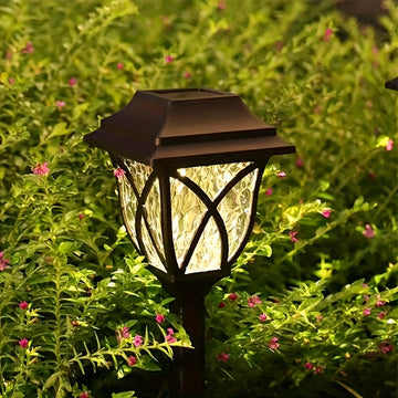 8 piezas Luces de jardín solares, lámparas LED para exterior de césped para patio, jardín, patio, patio, valla, entrada, decoración de camino, impermeable IP44