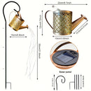 Regaderas Solares para Caminos - Decoración de Jardín con Gancho Colgante - Lámpara Desmontable y Eficiente en Energía Solar con Pantalla Plástica - Ideal para Patio, Césped, Senderos y Decoración Festiva, Uso Todo el Año