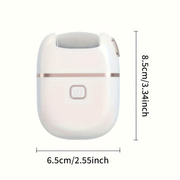 1 Pieza, Lijadora Eléctrica Recargable, 3 Cabezas Interchangeables, Cabeza De Molienda Gruesa Para Polir, Carga USB, Portátil Y Fácil De Usar, Cuidado Beige Claro, Adecuada Para Pies Secos Y Quebradizos Y Beige Claro
