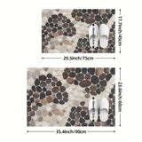 1 unidad de Alfombra de Entrada de Impresión de Patrón de Piedra Alfombra de Entrada Resistente al Desgaste Alfombra de Entrada para Pasillo de Entrada Pasillo Alfombra Antideslizante Decoración para el Hogar Decoración de Primavera Decoración de Otoño
