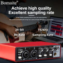 Interfaz de Audio Depusheng con Phantom Power, Grabación Hi-Res 24Bit/192kHz, Plug & Play Sin Ruido, Equipo de Estudio USB para Podcasting, Streaming y Producción Musical - Compatible con PC/Mac (Rojo), Preamps de Alta Calidad, Diseño Profesional
