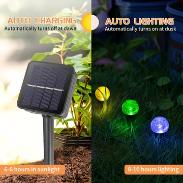 20 piezas de luces solares para jardín, lámparas de césped impermeables para exteriores con 8 modos de iluminación, encendido automático/apagado, construcción metálica, tema floral, control de botón, ideal para Navidad, bodas, fiestas, camping, decoracio
