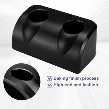 1pc Soporte de micrófono inalámbrico de doble ranura Heikuding, base de almacenamiento de escritorio de plástico para el hogar, fiesta, KTV - Negro