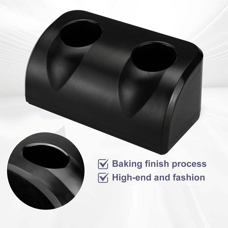 1pc Soporte de micrófono inalámbrico de doble ranura Heikuding, base de almacenamiento de escritorio de plástico para el hogar, fiesta, KTV - Negro
