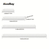 1pc Aiwellkay Luz de Gabinete con Sensor de Movimiento Regulable, Recargable por USB y a Batería, Lámpara de Pared de Plástico con Montaje Magnético, Acabado Cepillado, Accesorio Desmontable, Sin Accesorios Incluidos