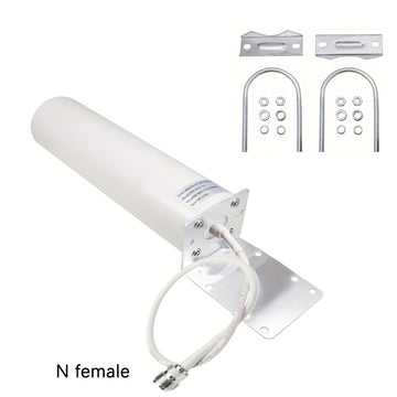 Antena Celular Omni 4G LTE de Alta Ganancia 698-2700MHz 28dBi con Conector Hembra N Montable en Pared para Amplificador de Señal/Router/Punto de Acceso - Compatible con Cámaras Espía SPYPOINT, TACTACAM y Más, Equipo de Conectividad de Red | Diseño Compac