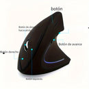 [Ratón Vertical Inalámbrico 2.4GHz] Ratón Vertical Inalámbrico de 2.4GHz - Ratón Óptico de Quinta Generación para Mano Derecha con 6 Botones para Laptop PC Computadora Escritorio