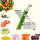 Rebanador de Mandolina Manual Cop Rose con Hoja de Acero Inoxidable - Picadora de Verduras Versátil, Cortador de Papas Fritas, Ensalada y Fruta en Cubitos - Utensilio de Cocina Ligero, Sin Necesidad de Energía, Cuerpo de Plástico ABS, Diseño Blanco y Azul