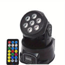 Luces de discoteca para DJ con cabezas móviles, 7 x 8W Mini Luces de escenario móviles RGBW, Spotlight activado por sonido DMX, Luces de haz. Adecuado para fiestas, clubes, conciertos, bodas, eventos en vivo, DJs, bares, actuaciones y espectáculos de luz