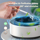 Portacigarrillos Inteligente Purificador de Aire - Elimina Instantáneamente el Humo y Olores, Funciona con Baterías (2 AA No Incluidas), Diseño Redondo Moderno con Efecto Luz Azul, Plástico Duradero para Hogar, Oficina o Bar - Regalo Ideal para Cumpleaño