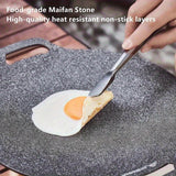 1 pieza de parrilla de BBQ coreana, circular antiadherente, hierro fundido, acero inoxidable, sin carga, con plato de barbacoa de hierro fundido, para hogar y exteriores, suministros de cocina para el hogar