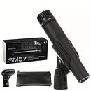 Micrófono vocal legendario SM57 - Micrófono dinámico profesional de metal para canto en escena, karaoke, grabación de B-Box, cableado, conector XLR, negro, actuación en escena | Micrófono profesional | Acabado metálico