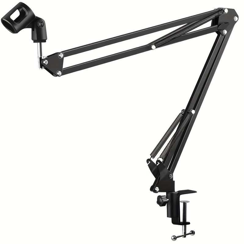 Soporte de Micrófono de Suspensión Ajustable Bomaite con Filtro Pop - Conector XLR, Construcción de Hierro