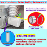 Kit de Conexión de Conducto para Secadora de Ropa Mejorado Estándar de 4 Pulgadas con Soporte y Conector de Tubo de Secadora STV-90 para Ventilación Interior - No Requiere Electricidad