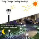 8 Piezas de Luces LED Solares para Jardín con Proyector - Patrón Cascada Elíptica, Montaje Empotrado ABS, Acabado Pulido, Batería de Níquel Solar y Control Automático de Anochecer a Amanecer, Iluminación No Desmontable para Caminos, Patio, Césped, Luz So