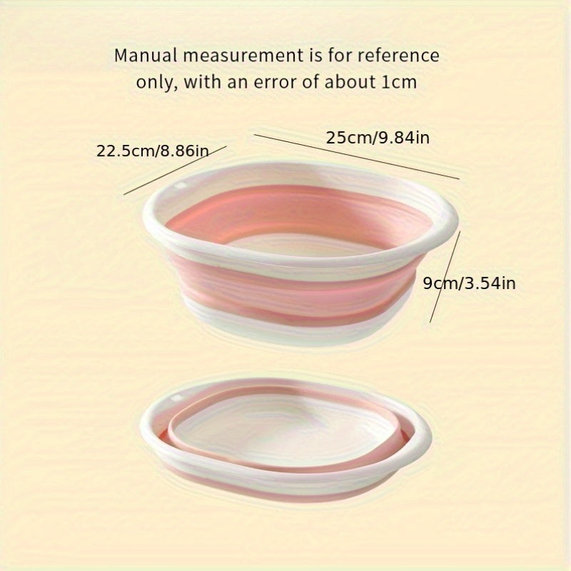1 pieza, lavabo plegable pequeño para mujeres, ideal para ropa interior y calcetines, diseño rosa lindo, plegable que ahorra espacio, portátil para viajes y almacenamiento, solo lavado a mano, no necesita electricidad, fregadero portátil, artículos esenc