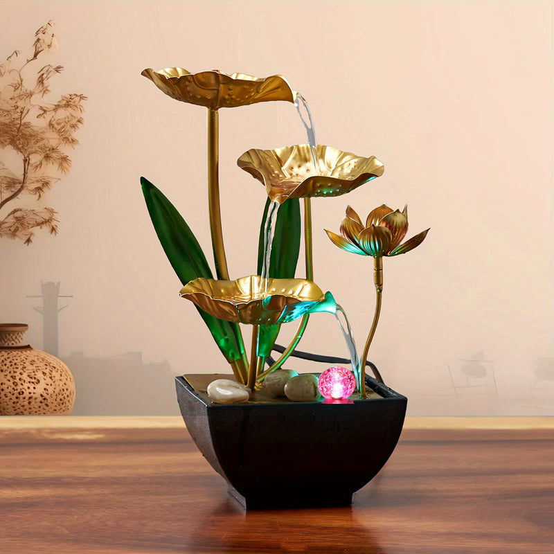 Pequeña Fuente Interior con Circulación Automática, Humidificador Decorativo de Escritorio para Sala de Estar y Dormitorio, Artesanías Relajantes