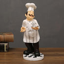 Figura de Chef en Resina - Decoración para Cocina con Forma de Tetera y Base Cuadriculada, 12x12x32 cm, Sin Necesidad de Electricidad para Uso Interior/Exterior en Hogar, Café, Restaurante, Bar, Decoración de Cocina de Chef