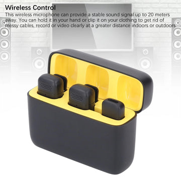 Micrófono inalámbrico profesional de 2 piezas con tecnología de emparejamiento automático, estuche de carga de 48 horas y cancelación de ruido dual. Micrófono inalámbrico plug-and-play, compatible con for iphone, for iPad, for Samsung PC, ideal para entr