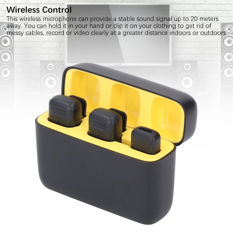 Micrófono inalámbrico profesional de 2 piezas con tecnología de emparejamiento automático, estuche de carga de 48 horas y cancelación de ruido dual. Micrófono inalámbrico plug-and-play, compatible con for iphone, for iPad, for Samsung PC, ideal para entr