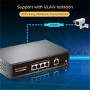 Conmutador Gigabit PoE de 5 puertos, incluye 4 puertos PoE y 1 enlace ascendente, PoE 1000Mbps, IEEE802.3af/at