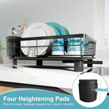 Escurridor de acero inoxidable compacto con estante desmontable para cubiertos y tabla escurridera, práctico organizador multifuncional resistente y duradero, ideal para cocinas pequeñas, accesorio básico imprescindible para el hogar