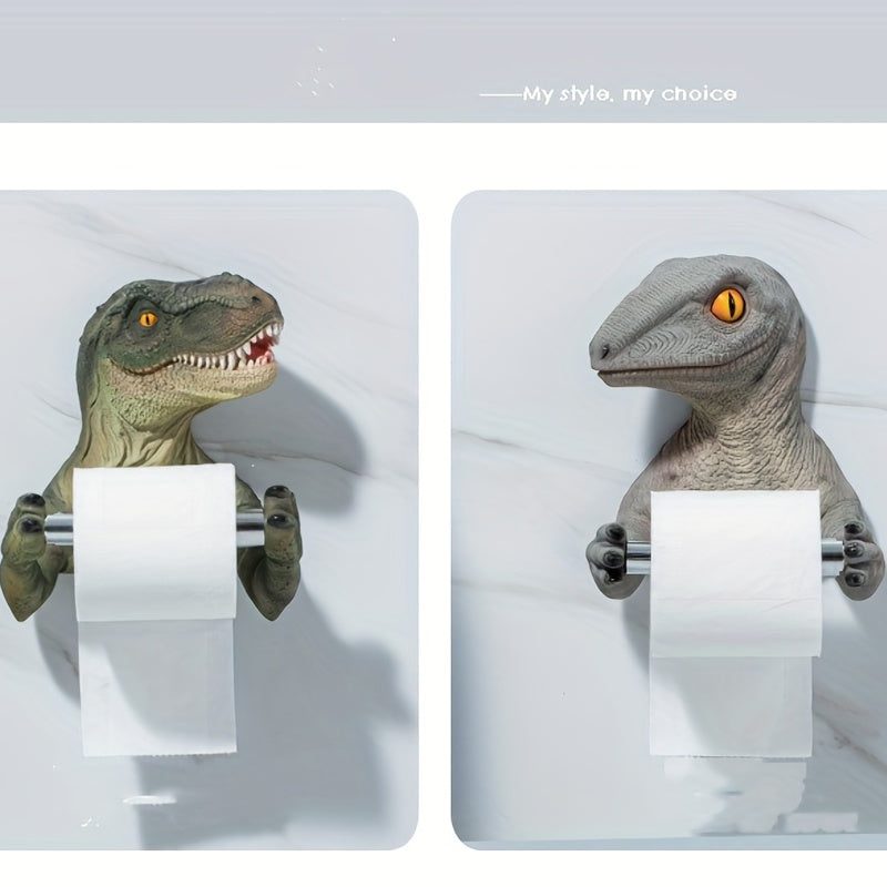 1 Unidad, Soporte De Papel Para Colgar En La Pared Con Diseño De Dinosaurio, Soporte Para Papel Higiénico Montado En La Pared, Decoración Para El Baño