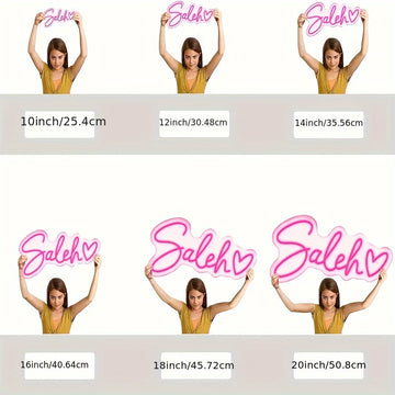 1pc Letrero de Neón Personalizable - Decoración de Pared de Acrylic LED con Brillo Ajustable, Alimentado por USB, Fácil Instalación - Ideal para Bodas, Cumpleaños, Ambiente de Dormitorio, Navidad y Celebraciones de Año Nuevo