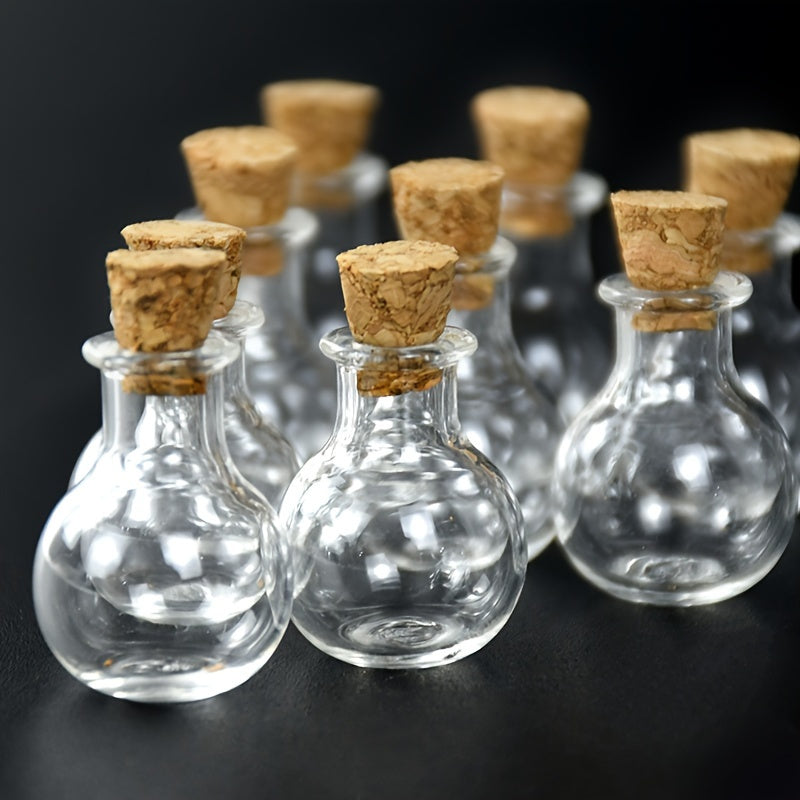 30 piezas de botellas de vidrio miniatura con tapa de corcho - Estilo bohemio, transparente, suministros de botellas de deseo DIY para bodas, cumpleaños y fiestas, solo lavado a mano, decoración de fiestas | Estilo bohemio | Acabado brillante