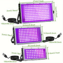 Luz negra UV, 1/2 paquete, luces para fiestas fluorescentes, ultra delgadas, con enchufe USB, interruptor y cable de 149.86 cm, luces negras para exteriores con 50/96/144 LED, brillo en la oscuridad, para fiestas, Halloween, Día de San Valentín y pintura
