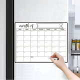 1pieza Imán de refrigerador Pizarra de notas adhesivas, borrable, suave, rectangular, de caucho, con calendario semanal Recordatorio para refrigerador