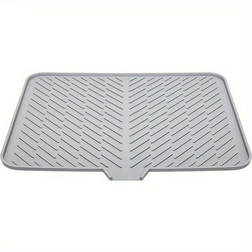 Alfombrilla de Secado Grande con Agujeros de Drenaje para Fregadero Cuadrada – Protector Antideslizante y Resistente al Calor para Tazones, Cristalería y Utensilios de Cocina – Base Impermeable para Encimera