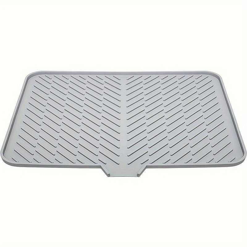 Alfombrilla de Secado Grande con Agujeros de Drenaje para Fregadero Cuadrada – Protector Antideslizante y Resistente al Calor para Tazones, Cristalería y Utensilios de Cocina – Base Impermeable para Encimera